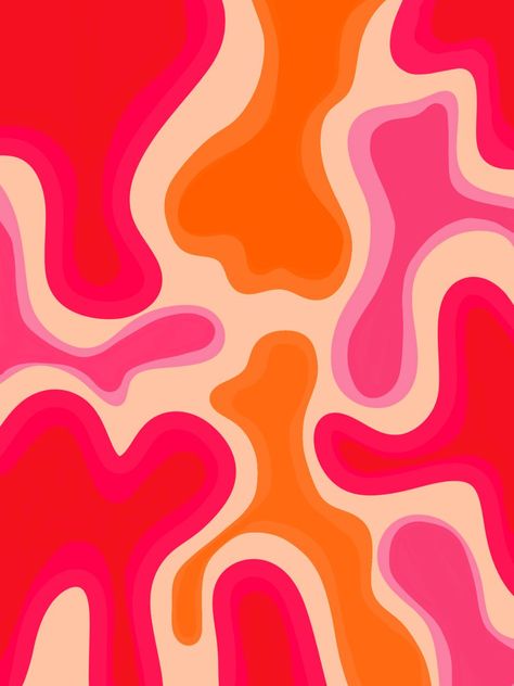 Creado por @isabella_victor Find & Download Free Graphic Resources for Abstract Pattern. Bright Fun Wallpaper Iphone, Pink And Yellow Painting Ideas, Pink And Orange Macbook Wallpaper, Red Groovy Background, Orange And Pink Poster, Retro Pattern Design, Pink Orange Branding, Pink And Orange Aesthetic Wallpaper, Pink And Orange Wallpaper Iphone