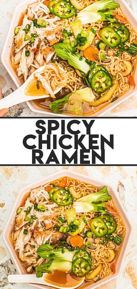 20 Minute Ramen, Chicken Curry Ramen Noodle Recipes, Homemade Spicy Ramen Noodles, Spicy Chicken Ramen Jinya Recipe, Mexican Ramen Soup, Raman Noodles Bowl Recipe, Raman Noodles Recipe Healthy, Spicy Chicken Ramen Soup, Tapatio Ramen Recipes