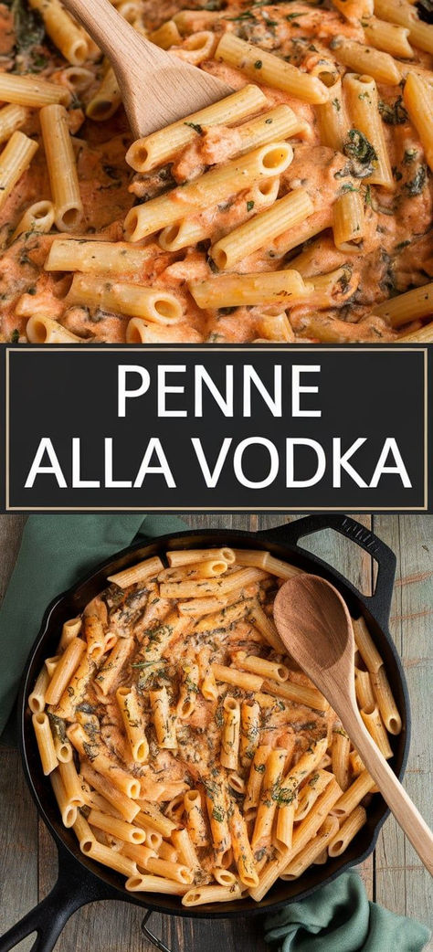 One-Pot Penne Alla Vodka!  Make dinner simple and delicious with this one-pot Penne Alla Vodka! Creamy, cheesy, and perfectly comforting – it’s the ultimate pasta dish for any occasion. Tortellini A La Vodka, One Pot Vodka Pasta, Creamy Penne Alla Vodka, Penne Alla Vodka With Pancetta, Pasta With Vodka Sauce Recipes, Creamy Penne Pasta Recipes, Penne A La Vodka Recipe, Easy Vodka Pasta, Penne Vodka Recipe