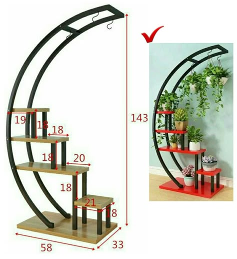 Yard Decoration Ideas, Iron Furniture Design, Metal Furniture Design, Wood Plant Stand, Plant Stand Indoor, House Plants Decor, Iron Furniture, Buy Home, Steel Furniture