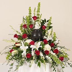 Cremation & Memorial - Sympathy Flowers, Funeral Arrangements, Casket Sprays, Side Pieces, Tributes Urn Flower Arrangements, Cremation Urn Display, Large Arrangement, Urn Arrangements, Rose Floral Arrangements, Sympathy Arrangements, Casket Sprays, Church Flower Arrangements, Memorial Flowers