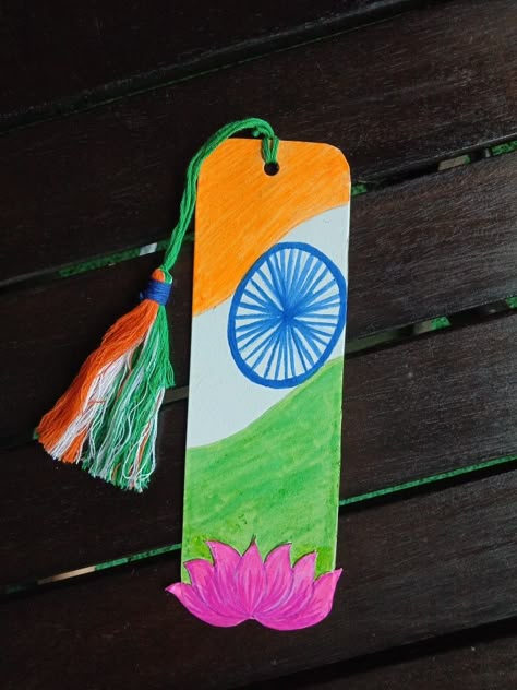 15th August Activity For Kids, Independence Day Bookmark, Independence Day Craft For Kindergarten, Independence Day Craft Activity, 15 August Activity For Kids, Nursery School Activities, Independence Day Activities, Independence Day Card, Tricolour Flag