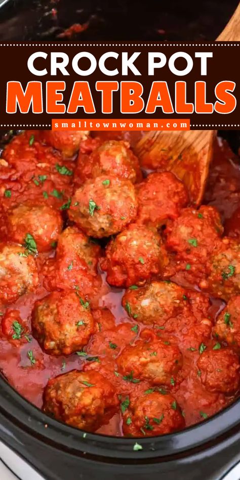 Try these simple crock pot meatballs! Moist and tender with so much flavor, these homemade meatballs are an easy crock pot meal you'll surely love. Check out how to serve this slow cooker dinner recipe! Crockpot Meatballs Marinara, Slow Cooker Meatball Recipes, Crockpot Meatball Recipes, Cheese Filled Meatballs, Easy Slow Cooker Meatballs, Easy Crockpot Meatballs, Homemade Meatballs Easy, Crockpot Spaghetti Sauce, Easy Italian Meatballs