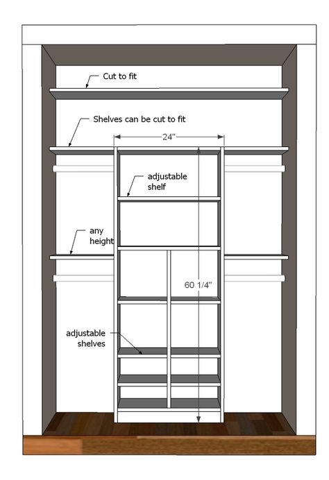 Standard Bedroom Closet Dimensions (with Drawings) – Upgraded Home Master Closet Design Layout, Walk In Closet Plan, Master Closet Layout, Bedroom Closet Shelves, Small Master Closet, Closet Dimensions, Master Closet Design, Make A Closet, Closet Planning