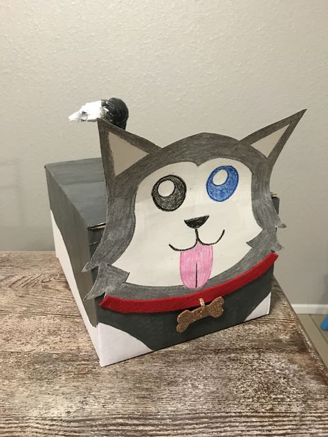 Puppy Dog Valentine Box Ideas, Panda Valentine Box Ideas, Husky Valentine Box Ideas, Wolf Valentines Box Ideas, Animal Valentine Box Ideas, Puppy Valentines Boxes, Valentine's Boxes, Girls Valentines Boxes, Valentine Box Ideas