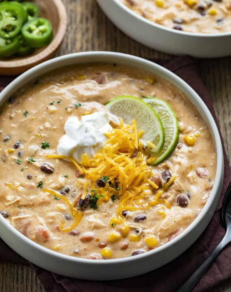 Creamy Chicken Taco Soup, Soup Chowder, Homemade Enchilada Sauce, Chicken Snacks, Beans Beans, Chicken Corn, Homemade Enchiladas, Chicken Taco Soup, Green Enchilada Sauce