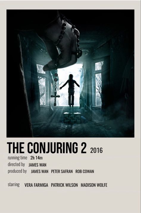 minimal polaroid movie poster for the conjuring 2 Conjuring Movie, Movies Minimalist, Conjuring 2, Polaroid Movie Poster, Movie Character Posters, Movie Collage, Classic Films Posters, Scary Films, Movie Nerd