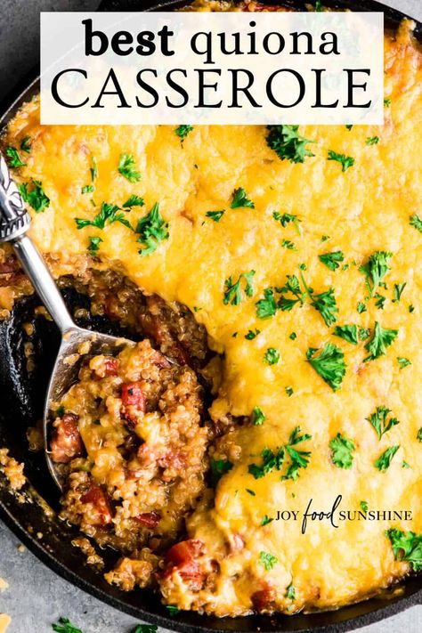 Quinoa Casserole Dump And Bake Quinoa Casserole, Dishes With Quinoa, Steak And Quinoa Recipes, Easy Quinoa Recipes Dinners, Quinoa Mediterranean Recipes, Cheesy Quinoa Recipes, Hamburger And Quinoa Recipes, Quinoa Bowl Ideas, Quinoa And Shrimp Recipes