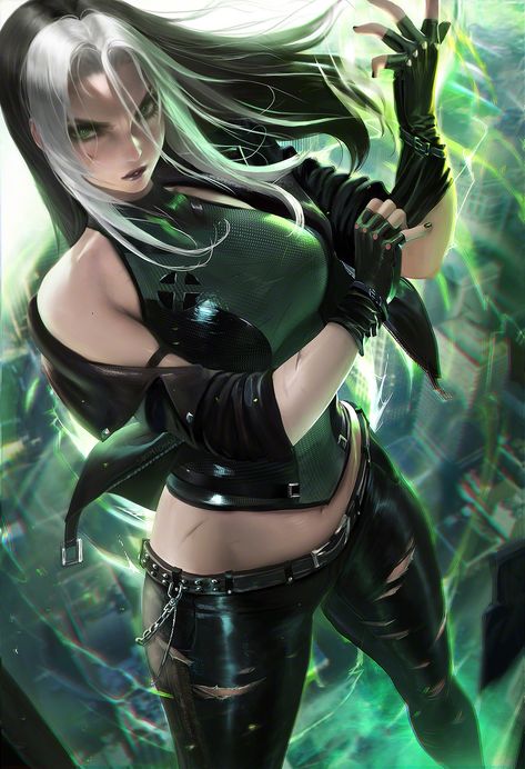 Pinterest Sakimichan Art, Xman Marvel, Marvel Rogue, 다크 판타지, Marvel Girls, Marvel Women, Female Character Design, Marvel Dc Comics, White Hair