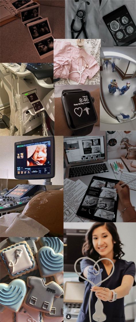 Obstetric Sonographer Aesthetic, Black Sonographer Aesthetic, Ultrasound Technician Aesthetic Pictures, Sonography Vision Board, Future Obgyn Aesthetic, Embryologist Aesthetic, Pediatric Sonography Aesthetic, Ultrasound Tech Tattoo, Obstetricians Aesthetic