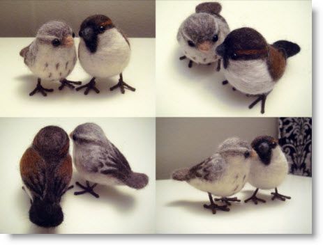 Felt Birds Pattern, Needle Felted Birds, Diy Laine, Felted Birds, Tovad Ull, Needle Felting Tutorial, Felt Creations, Needle Felting Tutorials, Bird Crafts