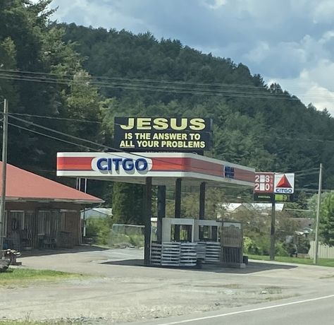 Christian Road Signs, Weird Road Signs, Route 66 Gas Station, Antiques Road Trip, Roadside Signs, Roadside Attractions Weird, Southern Road Trips, Old Disney Channel, Commonplace Book