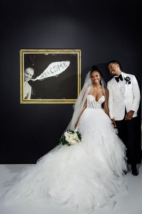 Pinterest: @TRUUBEAUTYS💧#pinterestTruubeautys . Black Wedding Couple, Wedding Black People, Black People Weddings, Blessed Morning, Astoria New York, Long Party Gowns, Bride Guide, Black Bride, Dream Wedding Ideas Dresses