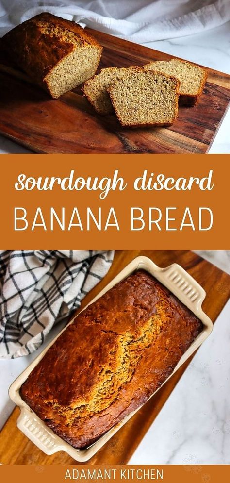 Dive into the delicious world of Sourdough Discard Banana Bread, a perfect addition to Healthy & Easy Banana Bread Recipes. Utilize your sourdough discard for a twist on classic banana bread, adding a subtle tang and nutritional boost. With maple syrup for sweetness, this recipe is a must-try for sourdough enthusiasts and banana bread lovers. Find more healthy baking and easy bread recipes at adamantkitchen.com Sourdough Discard Banana Bread Healthy, Banana Nut Sourdough Bread, Sourdough Discard Recipes Banana Bread, Discard Banana Bread Recipe, Banana Bread Sourdough Discard, Bisquick Banana Muffins, Sourdough Discard Banana Bread, Discard Banana Bread, Sourdough Discard Banana