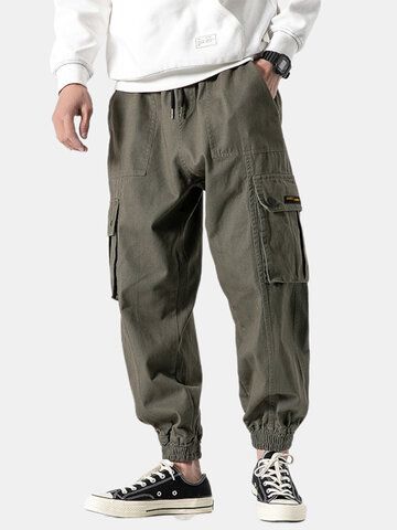 Hip Hop Joggers, Overalls Pants, Cargo Joggers, Type Of Pants, Fashion Seasons, Mens Casual, Straight Pants, Pure Color, Straight Leg Pants