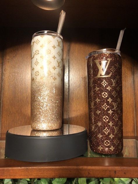 Louis Vuitton Inspired, Yeti Cup Designs, Tumblr Cup, Louie Vuitton, Disney Cups, Personalized Starbucks Cup, Custom Starbucks Cup, Glitter Tumbler Cups, Yeti Cup