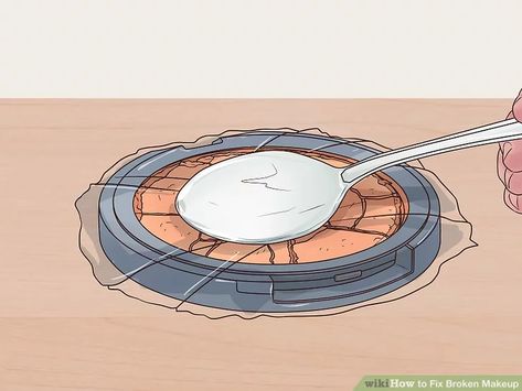 How to Fix Broken Makeup: 10 Steps (with Pictures) - wikiHow How To Fix Broken Makeup, Fix Broken Makeup, Broken Makeup, My Body Is A Temple, Compact Powder, Body Is A Temple, Powder Makeup, Hair Skin Nails, Skin Nails