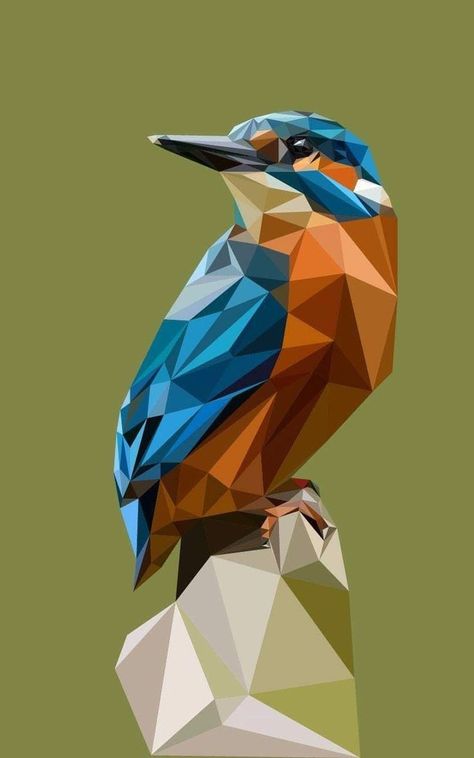 3d Polygon Art, Lowpoly Art, Polygonal Art, Geometric Art Animal, Polygon Design, Geometric Bird, Wpap Art, Polygon Art, Triangle Art