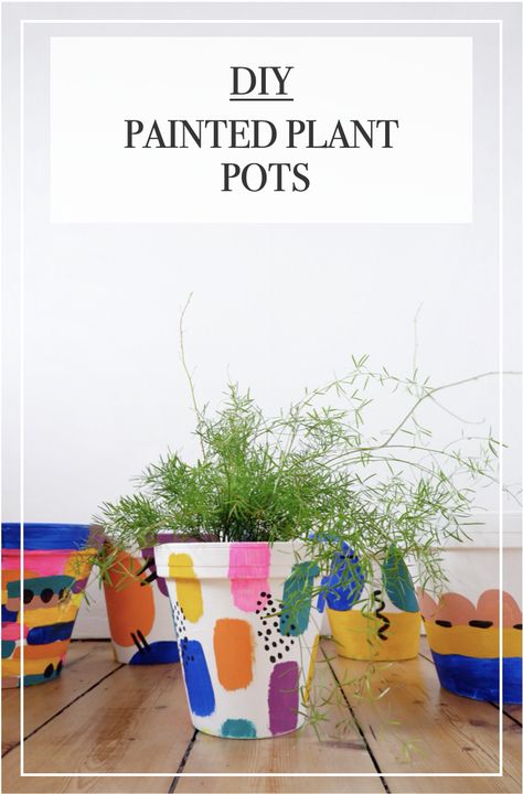 Plant pots can end up quite costly, especially when you have a fair few to get, which is why I’ve come up with with these cost-effective DIY painted plant pots!  #plantpots #paintedplantpots #handmadeplantpot #handmadeplanter #handmadepot #howtopaintaplantpot #plantpotcraft Decorate Plant Pots Diy, Kids Painted Flower Pots, Painting Pots, Plant Pots Crafts, Clay Plant Pots, Plants Pots, Pot Painting, Plant Pot Diy, Painted Plant Pots