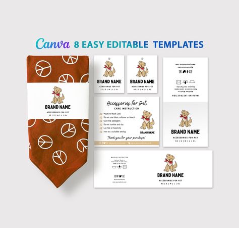 Hi, thank you for visiting corsacreate! Why Canva Templates! Canva is free-to-use online graphic design tool best for beginners and non tech savvy user! Professional and Perfect Printable Label for Dog Bandana Products! It comes with 8 Different ... Dog Business, Online Logo Design, Online Graphic Design, Canva Tutorial, Graphic Design Tools, Tech Savvy, Frame Template, Label Templates, Printable Labels