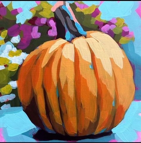 Ali Kay, Eat Something, First Thing In The Morning, Fall Watercolor, Pumpkin Art, Fruit Painting, Halloween Painting, Impasto Painting, Fall Art