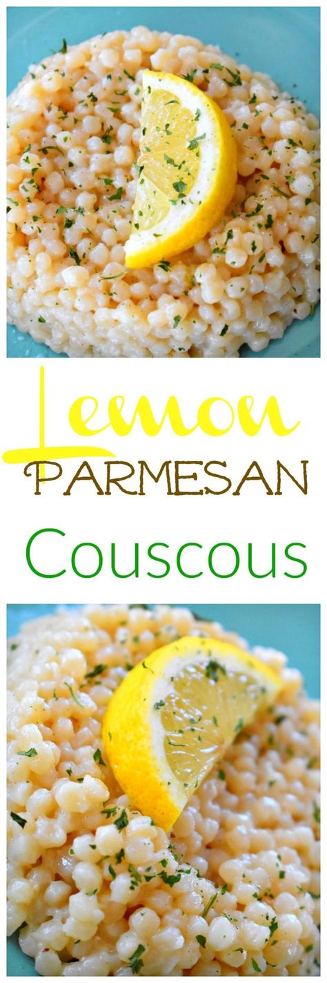 Lemon Parmesan Couscous - Lou Lou Girls Parmesan Couscous, Pearl Couscous Recipes, Sides For Dinner, Potato Au Gratin, Party Potatoes, Couscous Recipe, Couscous Recipes, Rice Side Dishes, Creamy Potato