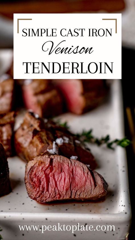 Venison Whole Loin Recipe, Deer Tenderloin Recipes Skillet, How To Cook Venison Tenderloin, Instant Pot Venison Tenderloin, Venison Fillet Recipe, Venison Tenderloin Recipes Ovens, Venison Tenderloin Recipes Skillet, Venison Backstrap Recipes Cast Iron, Venison Filet Recipes