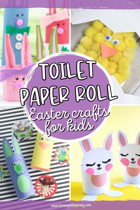 If you're searching for DIY crafts to make for Easter, you're going to love these adorable toilet paper roll crafts! Whether your kids are in preschool or kindergarten, they'll have a blast using dollar store supplies, like craft sticks and cotton balls, to put these cute Easter bunny crafts together with step by step instructions. They're all fun cardboard tube art projects for kids to make at home, at church, or the classroom. Cute Toilet Paper, Cute Toilet, Dollar Tree Easter Crafts, Toy Story Crafts, Tube Art, Spring Themes, Winter Crafts Preschool, April Crafts, Kids Craft Supplies