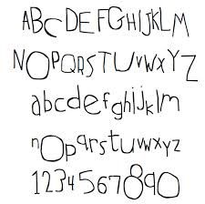 children's handwriting Kids Handwriting Font, Cute Fonts Alphabet, Font Love, Alfabet Font, Hand Fonts, Fonts Handwriting Alphabet, Kids Handwriting, Holiday Fonts, Journal Fonts