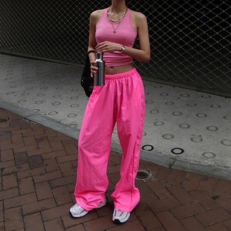 M O D U S (@__modus) • Instagram photos and videos Nylon Track Pants, 2023 Pink, 2000 Fashion, Pink Barbie, Pride Outfit, Pink Set, Pink Vibes, Colorful Makeup, Diy Food