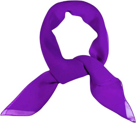 WESTEND CHOICE Square Chiffon Scarves Women Plain Neck Scarf 50s Retro lightweight Bandana Wrap Square women's scarves 65 x 65 cm (Purple) : Amazon.co.uk: Fashion 60s Theme, Hang Bag, Purple Scarf, Colour Shades, Scarf Square, Sheer Scarf, Purple Scarves, Scarf Neck, Tie Scarf