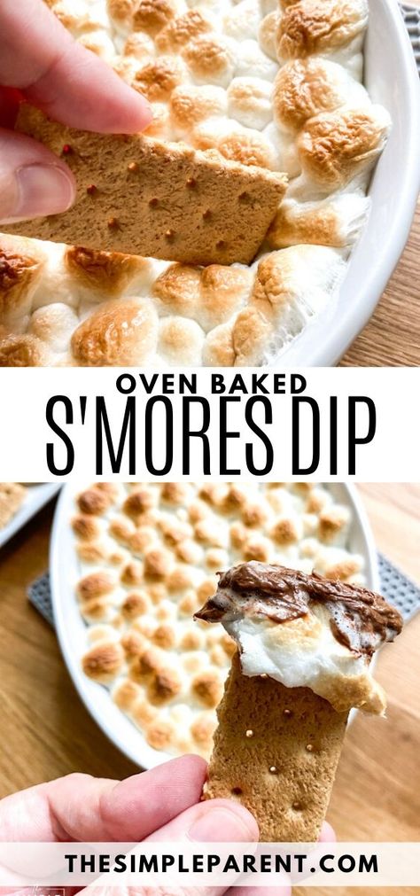 Smores Dip Recipe, Baked Smores, Easy Smores, Smores Dip, Baked Recipe, Smores Dessert, Smore Recipes, Camping Desserts, Sweet Dips