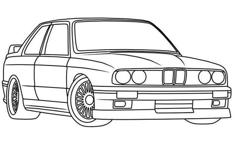 Bmw Sketch, Car Drawing Easy, Carros Bmw, Graphic Design Portfolio Inspiration, Bmw Art, Bmw E30 M3, E30 M3, Bmw E34, Car Silhouette