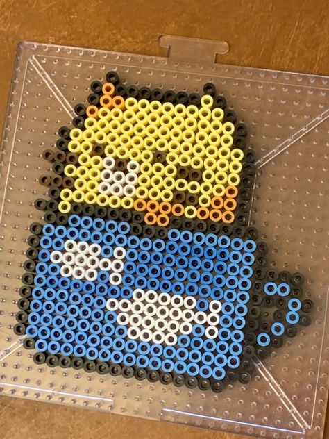 Cat Perler Bead Patterns, Lola Aesthetic, Cats Snuggling, Rave Perler, Neon Cat, Easy Perler Bead Patterns, Kandi Ideas, Perler Ideas, Diy Perler Bead Crafts