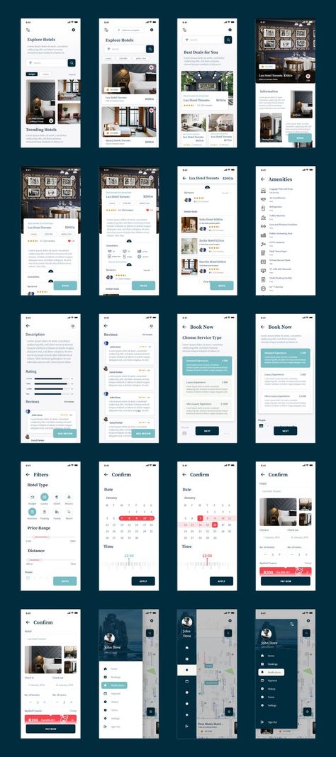 Volio - Hotel booking, restaurant and real estate app IOS and Android Hotel Booking, Real Estate or Restaurant UI Kit Web App Ui Design, Hotel Booking App, Real Estate App, Restaurant App, Ui Website, Icon Design Inspiration, App Home, Booking App, App Ios