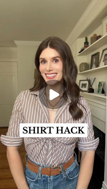 How To Tie A Flannel Around Your Waist, How To Tie A Flannel, How To Style A Flannel Shirt, How To Style A Flannel, Styling A Flannel, Shirt Hacks, Fashion Hacks, September 1, Button Shirt