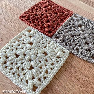 Ravelry: Designs by Jessica Underwood Making Blankets, Motifs Granny Square, Square Crochet Pattern, Granny Square Crochet Patterns Free, Confection Au Crochet, Puff Stitch, Crochet Square Patterns, Granny Squares Pattern, Square Crochet