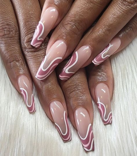 Mauve Acrylic Nails Coffin, Mauve Color Nails, Mauve Nails Design, Mauve Nail Designs, Prom 2k23, Mauve Nails, Rose Gold Nails, Color Nails, Acrylic Nails Coffin