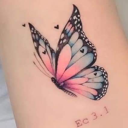 Tattoo Trends 2023, Aesthetic Tattoo Designs, Small Tattoo Design, Watercolor Butterfly Tattoo, Butterfly Tattoos Images, Watercolour Tattoos, 40 Aesthetic, Tattoo Ideas Unique, Tattoo Artist Tattoo