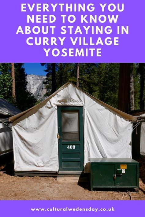 Staying in a tent cabin in Curry Village Yosemite is where most overnight visitors end up in Yosemite.  Let me tell you what to expect ... is there wifi, do you need a sleeping bag are the showers OK? #FamilyHoliday #Yosemite #TravelTips #Camping Camp Curry Yosemite, Curry Village Yosemite, Yosemite Vacation, Ahwahnee Hotel, Best Sleeping Bag, Yosemite Trip, Plug Sockets, Yosemite Camping, Yosemite Park