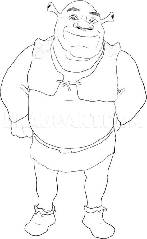 Shrek Drawing Easy, Shrek Characters, Shrek Drawing, Shrek Character, Disney Characters Christmas, Easy Disney Drawings, Superhero Coloring, Modern Graphic Art, Drawing Guide