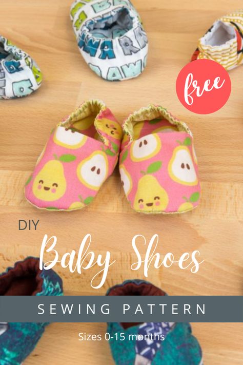 DIY Baby Shoes FREE sewing pattern (Sizes 0-15 months). You can keep little feet protected by making these handmade baby shoes which are both soft and flexible! By using just two fat quarters of fabric, these baby shoes make a great stash-busting project, or you can mix-and-match fabric designs to make multiple pairs from one yard. Free Baby Shoes Pattern, Sewing Baby Shoes Pattern Free, Making Baby Shoes, Reversible Baby Slippers Pattern, Felt Baby Shoes Pattern Free, Diy Baby Shoes Pattern Free, Baby Slippers Pattern Sewing, Baby Shoes Pattern Free, Baby Shoes Diy Tutorial