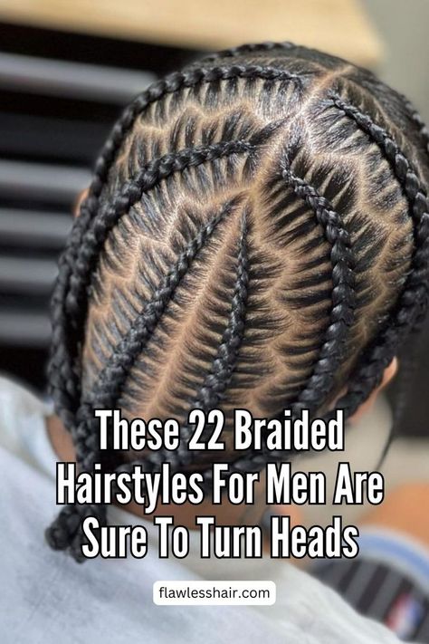 Fishtail Braids With A Zig-Zag Parting Male Hair Braiding Styles, Braids Zig Zag Part, Braid Designs For Men, Iverson Braids, Zig Zag Part, Braids Length, Mohawk For Men, Different Braid Styles, Messy Fishtail Braids