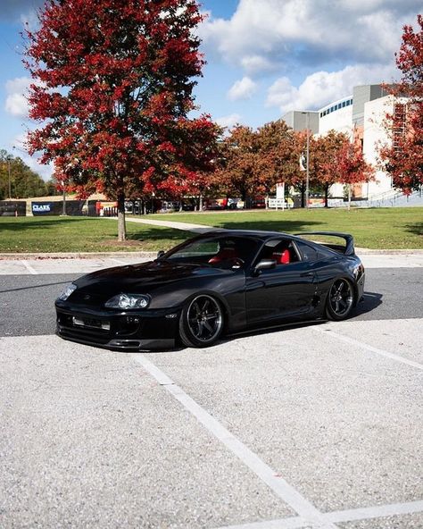 1993 Bagged Mk4 Supra Turbo🖤  @2jz.jason  📸 @zainshootscars #jdm #mk4 #toyota #iconiccars #car #cars Mk4 Supra, Supra Turbo, Supra Mk4, Toyota Supra Mk4, Car Garage, Toyota Supra, Jdm, Dream Cars, Toyota