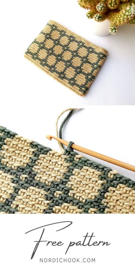 Tapestry Crochet Zipper Pouch, Crochet Different Colors, Tapestry Crochet Pouch, Tapestry Crochet Bag Pattern, Modern Crochet Bag, 2 Color Crochet Stitches, Two Color Crochet Pattern, Two Color Crochet Stitches, Different Crochet Stitches How To Do