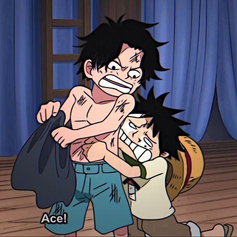 Ace And Luffy Matching Pfp, Funny One Piece Icons, Ace And Luffy Icon, Ace And Luffy Fanart, One Piece Luffy And Ace, Ace Icons One Piece, Luffy X Ace, Ace Pfp, One Piece Asl