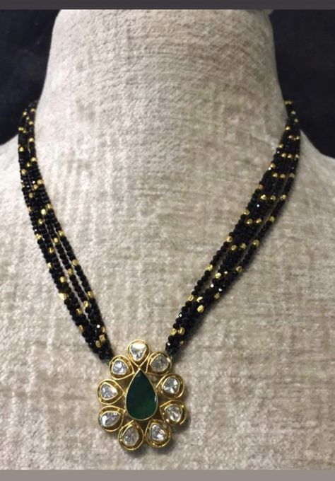 Black Beads Necklace Indian Gold, Black Beads Necklace Indian, Simple Jewellery, Choker Necklace Designs, Black Beads Mangalsutra Design, Mangalsutra Design, Beads Collection, Black Beads Mangalsutra, Fancy Jewelry Necklace