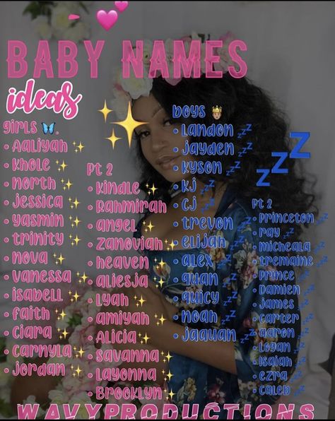 Baddie Display Names, Baddie Names Ideas, Cute Baby Names Unique Girl Black, Cute Black Names, Baddie Girl Names, Unique Baby Girl Names Black, Baby Girl Names Black, Black Baby Boy Names Unique, Baddie Baby Names