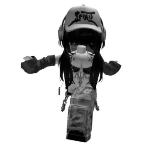 Roblox Racer Outfit, Y2k Roblox Avatars Girl, Headphone Outfit, Roblox Emo Outfits, Skins Roblox, Emo Roblox, Outfit Grunge, Girl With Headphones, Emo Roblox Avatar