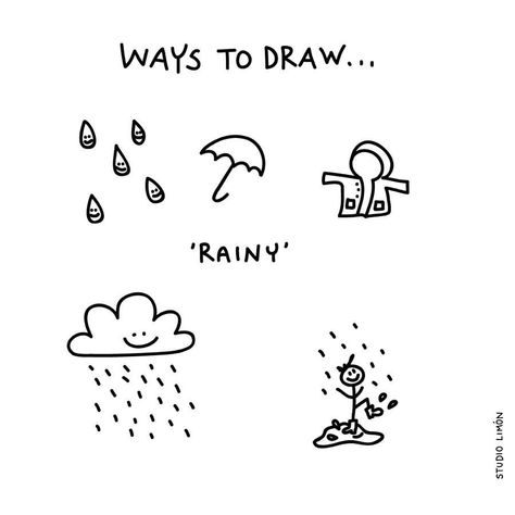 Rainy Day Icon, Word Of Day, Visual Vocabulary, Visual Note Taking, Sketch Note, Doodle Notes, Spring Shower, Sketch Notes, Alphabet Art